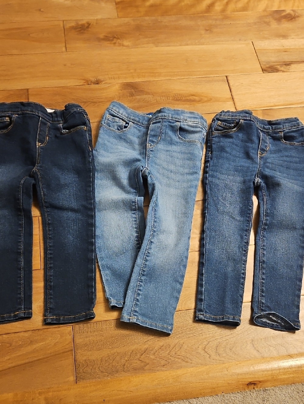 3-Pack Old Navu Girls Skinny Jeans - Dark, Medium & Light Wash